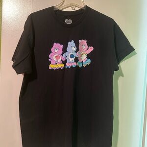 Care Bears Black Graphic T-Shirt Short Sleeve Relaxed Fit